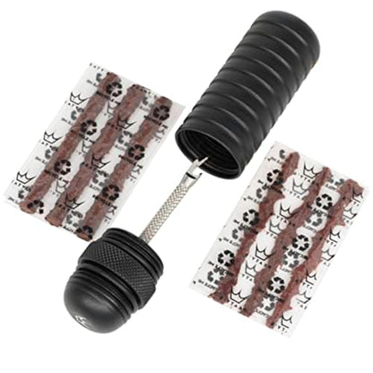 Peaty's Tubeless Bike Tyre Puncture Repair Plugger Kit - for MTB, Road & XC Bicycle Tyres - Unique Single-Sided Fork, for Rapid Puncture Repair to Fix Punctures Fast - 3X 3mm & 1.5mm Plugs - color: Black