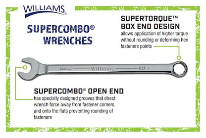 Williams MWS-1B 8-Piece Super Combo Wrench Set - size: 8 Piece Set (6-13 mm)