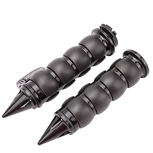 DREAMIZER Motorcycle Grips 1 inch Compatible with Harley Honda and More - color: Black