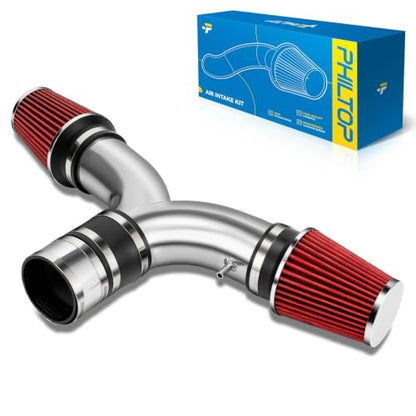 PHILTOP 3.5" Cold Air Intake Kit for 2004-2009 Dodge Durango 5.7L - color: Red, size: 2003-2008 Ram 1500/2500/3500