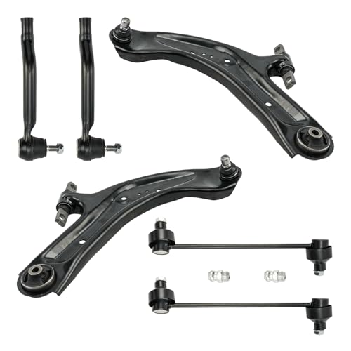 PHILTOP 6Pcs Front Lower Control Arm w/Ball Joint Sway Bar End Link Tie Rod End Fit for Nissan Rogue 2014-2020 Rogue Sport 2017-2022 Qashqai S/SV 2017-2019 Replacement Suspension Steering Kit