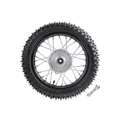 TDPRO 60/100-12 Front Wheel 12" Tire Rim for Drum Brake Dirt Pit Bike CRF50 XR50 70cc 125cc - size: 60/100-12