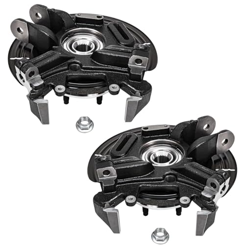 Detroit Axle - Rear Steering Knuckles w/Hubs + Upper Control Arms w/Ball - size: 4CU47707/4PC