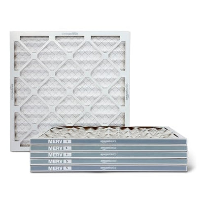 Amazon Basics MERV 5 AC Furnace Air Filter, 20x20x1 inches, 6-Pack (Actual size: 19.75" x 19.75" x 0.75") - style: Merv 5