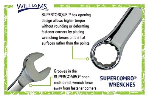 Williams WS-1175 6-Piece Super Combo Wrench Set - size: 6-Piece Set (2 1/16" to 2 1/2")