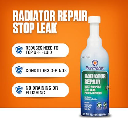 Permatex 30301 Radiator Repair - Stop Leak, 16 fl oz, Protecting Against Coolant Loss, Stopping Leaks and Seepage from Head Gaskets - style: Radiator Repair