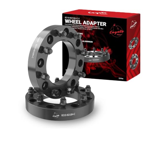 Wheel Accessories Parts 2 Pcs Wheel Spacers Adapters 8 on 210mm 8x210mm 1.50 Inch Thick 154.2mm Hub M14x1.5 14x1.5 Thread Stud Fits Chevrolet Silverado GMC Sierra 3500HD (Dually) - size: No Lip, style: 1.50" Alum (2 Pack)