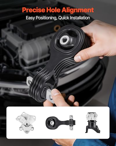 VEVOR Engine Motor Mount and Transmission Mount Kit Replacement, Set of 3, Compatible with 2012–2013 Honda Civic 1.8L Coupe, Replace OE# A65048, A65021, A65087, Secure Support - size: 2012–2013 Honda Civic 1.8L