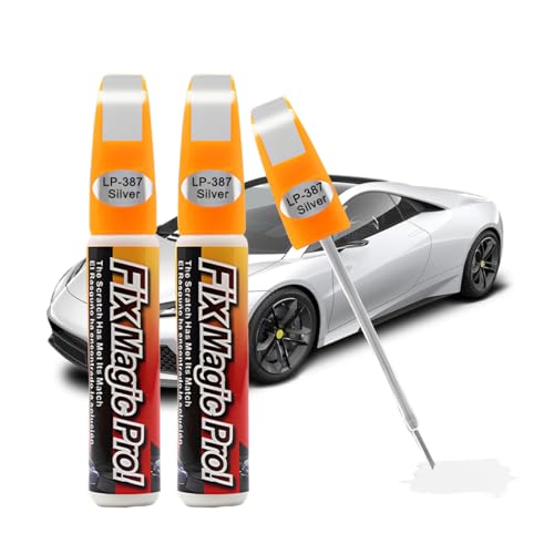Touch Up Paint for Car, Two-in-One Vehicle Fill Paint Pen, 0.4 oz Quick and Easy Auto Minor Scratch Remover, Effective Car Repairng Gloss Accessories, Universal for SUV, Truck, RV（Silver） - color: Silver