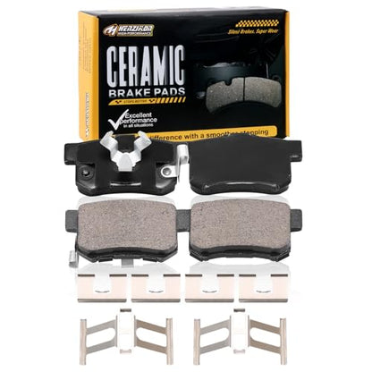 Ceramic Rear Brake Pads Set Compatible with 2013-2018 Acura RDX;2010-2012 Acura RDX(Base);2010-2011 Honda Accord Crosstour;2005-2016 Honda CR-V;2012-2015 Honda Crosstour(D1086) - color: HZ1086