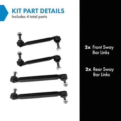 TRQ Front & Rear Sway Bar Stabilizer Link Set