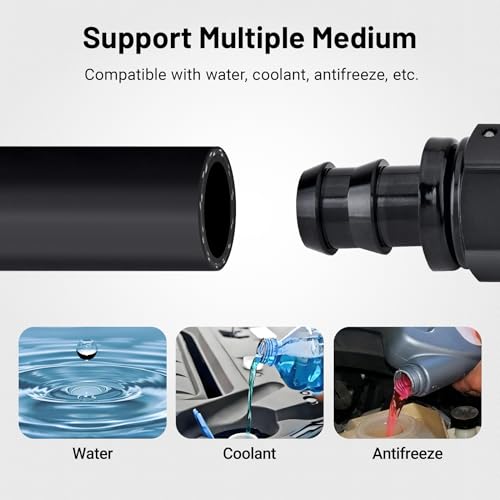 EVIL ENERGY 1" Heater Hose Coolant Radiator Straight 60PSI SAE 20R3 15FT Black - size: 1 15FT