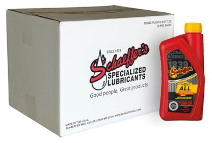 Schaeffer Manufacturing Co. 6520-012 SynShield All Performance Full Synthetic Gasoline Engine Oil 5W-20 For New and High Mileage Engines, 1-quart bottle (case of 12)