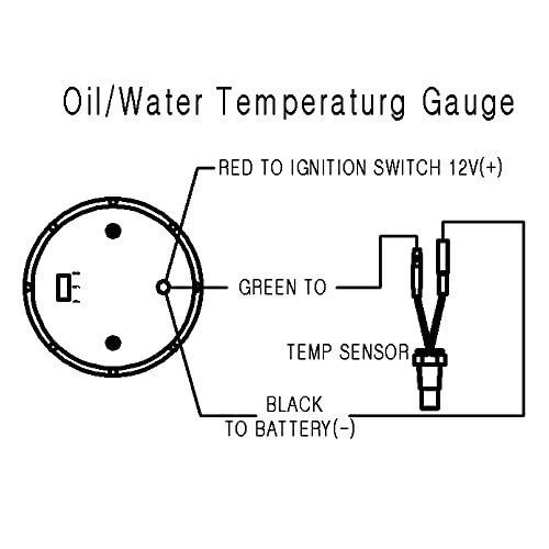 Car Digital Gauge 52mm Blue LED Automobile Meter… (Oil Temp 104-302F) - style: Oil Temp 104-302F