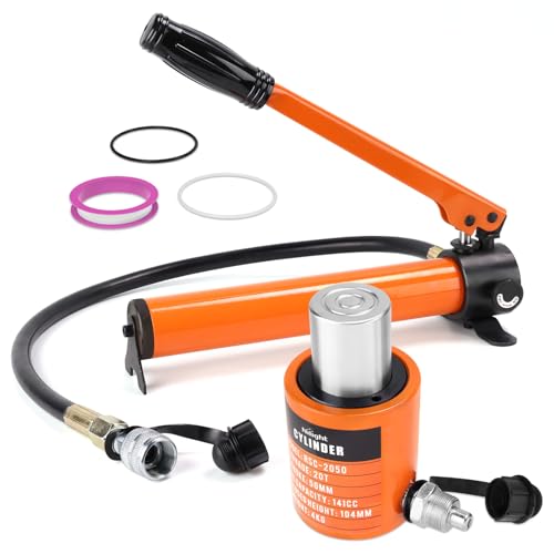 Nilight 20 Ton Hydraulic Cylinder Jack Porta Power Ram Kit with Hand Pump - size: 20T Jack + Hand pump