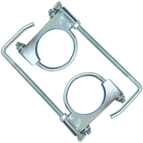 2.5" Universal Exhaust Clamp With Hanger, Muffler Hanger, 2 Pack - size: 2.5 Inch-2 PACK