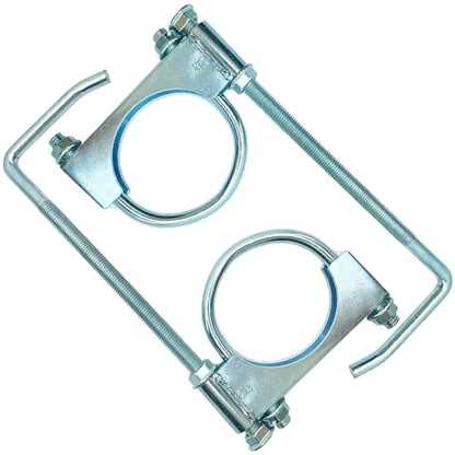 2.5" Universal Exhaust Clamp With Hanger, Muffler Hanger, 2 Pack - size: 2.5 Inch-2 PACK