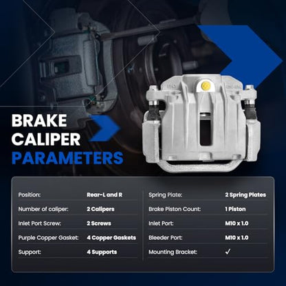 Rear Brake Caliper Assembly for Cadillac DeVille 2000-2002 4.6L - size: Rear [18-B4726 & 18-B4727]