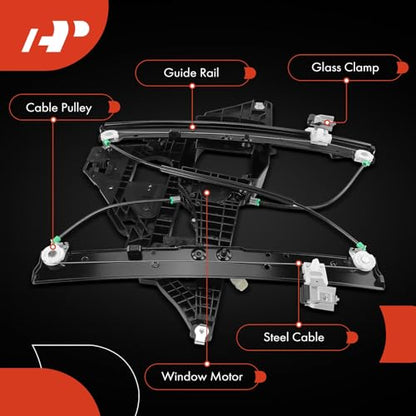 A-Premium Front Passenger Side Power Window Regulator with Motor and Panel - style: Front Passenger