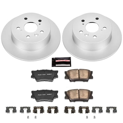 PowerStop Z17 Brake Pad & Fully Coated Rotor Kit Rear CRK3068 - style: Coated Rotor Kit