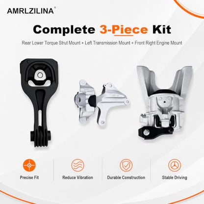Engine Motor and Transmission Mount Kit for Civic 2016-2021 - size: 2016-2018 Civic EX-T; 2016-2017 Turbo 1.5L