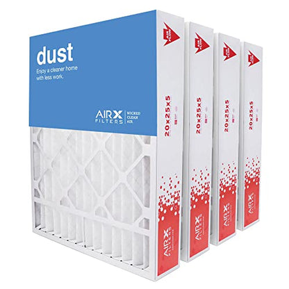 AIRx Filters 20x25x5 Furnace & AC Filter MERV 8 Fits Honeywell FC100A1037 - size: 4 Pack, style: MERV 8