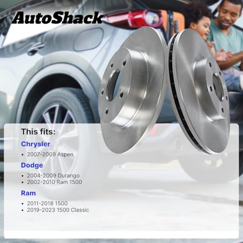 AutoShack Front Vented & Rear Vented Brake Rotors, 4pcs - style: BRAKE ROTORS