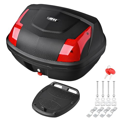 Yescom AHR 48L Motorcycle Top Case TrunkTail Box Trunk Tour Storage Box - size: 48L