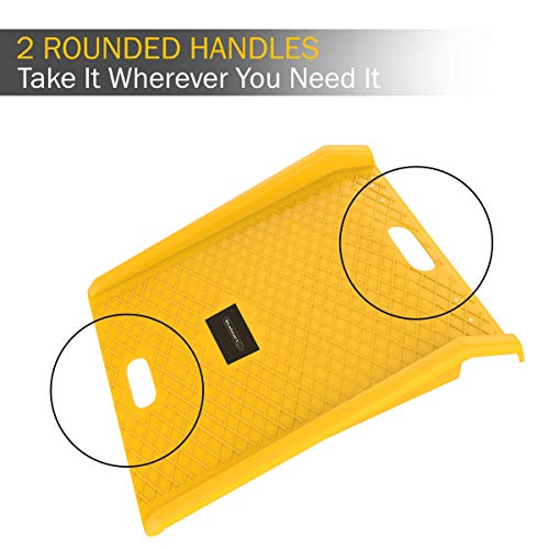 Stalwart Heavy Duty Curb Ramp, Yellow - size: Regular