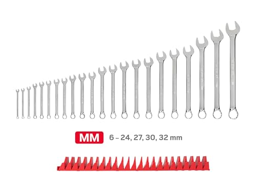 TEKTON Combination Wrench Set, 22-Piece | WCB95204