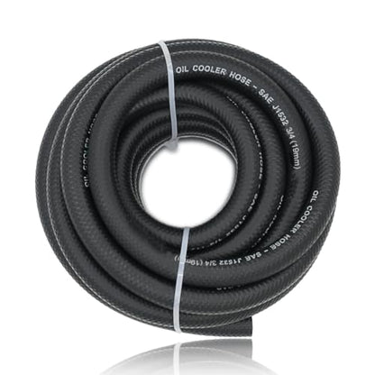 3/4 Transmission Oil Cooler Hose - 300 PSI Fuel Line Hose J1532 For Transmission Fluid, Oil, Coolant, Diesel, Hydraulic Fluid, Lubricant, Gas - size: 3/4 10FT