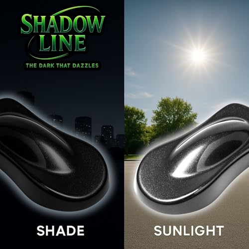 LiME LiNE Shadow LiNE Automotive Basecoat - Changes with Light - Black in the Shadows, Dazzling Metallic Under Light - 2K Clearcoat Topcoat Required (Black Diamond, 1 Pint) - color: Black Diamond, size: 16 Fl Oz (Pack of 1)