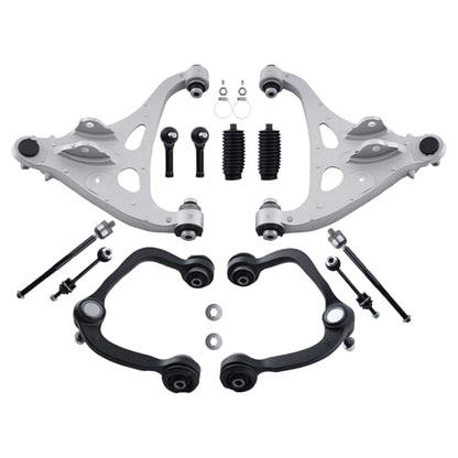 maXpeedingrods 12Pcs Front Upper Lower Control Arms for Ford F-150 2005 4WD, K80306 K80403 Suspension Kit with Sway Bar Link Outer Inner Tie Rods Boots - size: 12PCS