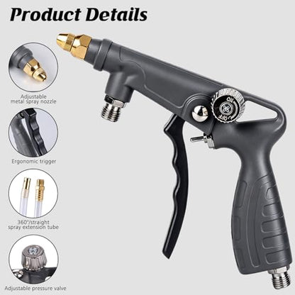 GS Undercoating Spray Gun Kit - Versatile Undercoating Gun for Vehicles, Truck Bed Liner, Rubberized Rust Proofing, Includes Suction Feed Cup & 360° Spray Hose