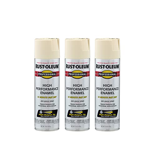 Rust-Oleum Professional High Performance Gloss Almond Spray Paint - color: Gloss Almond, size: 15 Ounce (Pack of 3)