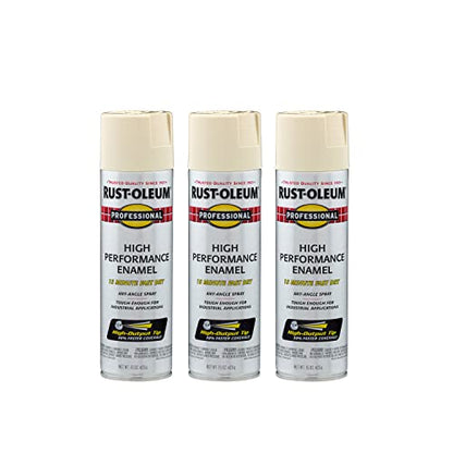 Rust-Oleum Professional High Performance Gloss Almond Spray Paint - color: Gloss Almond, size: 15 Ounce (Pack of 3)