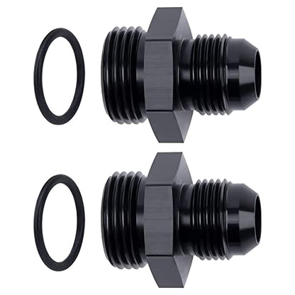 EVIL ENERGY 10AN Flare to AN12 ORB Male O-Ring 2PCS Fitting Adapter - size: 12AN ORB to 10AN