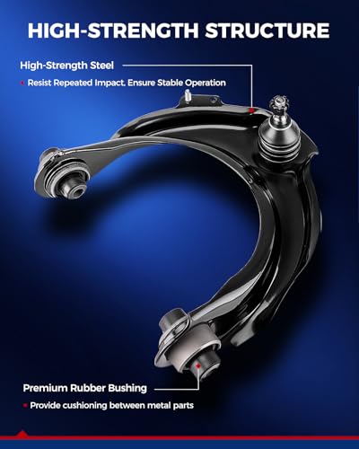 KAX Upgraded 12pcs Front Suspension Kit for 𝐇𝐨𝐧𝐝𝐚 𝐀𝐜𝐜𝐨𝐫𝐝 2003-2007 & Acura TSX 2004-2008, 4 Upper Lower Control Arm, 2 Lower Ball Joint, 4 Tie Rods, 2 Sway Bars End link K620616 K620617 - size: Accord 2003-2007