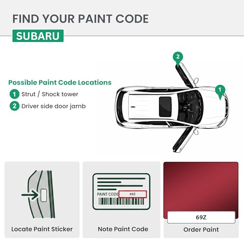 ERA Paints - 69Z - Camellia Red Pearl for SUBARU Exact OEM Color Match Automotive Touch Up Paint for Cars - Spray Paint with Premium Spray Nozzle - 2K Essential Kit - Made in USA - style: Spray - 2K Essential Kit