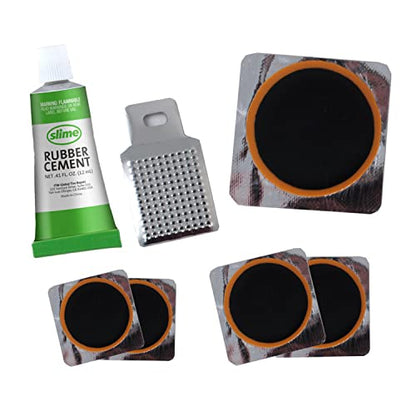 Slime 1022-A Tube Rubber Patch Kit, for Bikes and Other Inflatables, Contains, 5 Patches, Scuffer and Glue (Pack of 2) - size: 5-Count (Pack of 2), style: Rubber Patch Kit