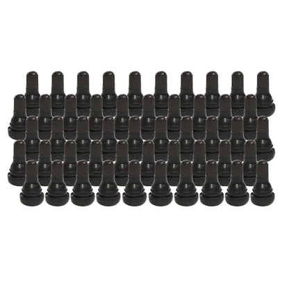 TR412 Rubber Snap-in Short Black Tire Valve Stem for Tubeless 0.453 Inch 11.5mm Rim Holes (TR412-50 Pack) - size: TR412 - 50 Pack