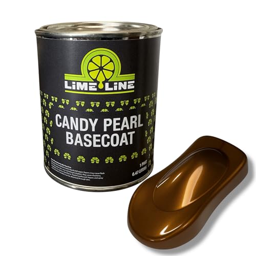 LiME LiNE Candy Pearl Basecoat – All-In-One Base, Pearl & Candy Color | Tri-Stage Look in One Step | Full-Coverage Candy Look: Must be Cleared with 2K Clearcoat (Rootbeer Brown, 1 Pint) - color: Rootbeer Brown, size: 16 Fl Oz (Pack of 1)