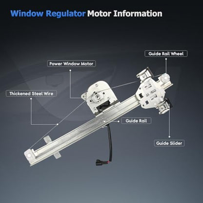 Window Regulator w/Motor Compatible with Chevy Silverado GMC Sierra 1500 - size: Rear Right741-389