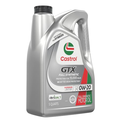 Castrol GTX Full Synthetic 0W-20 Motor Oil, 5 Quarts - size: 5 Quarts