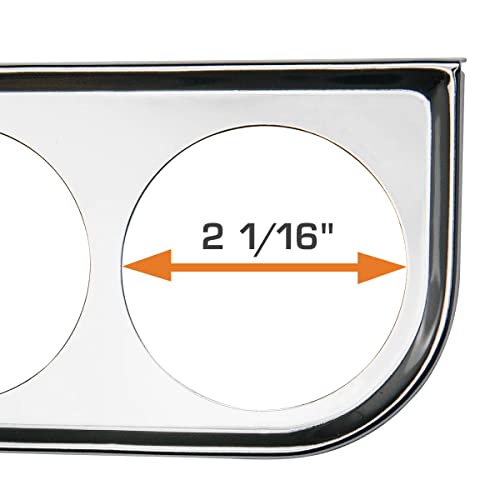 GlowShift Universal Chrome Quad Gauge Mounting Bracket Pod Holder