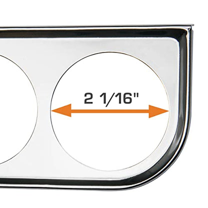 GlowShift Universal Chrome Quad Gauge Mounting Bracket Pod Holder
