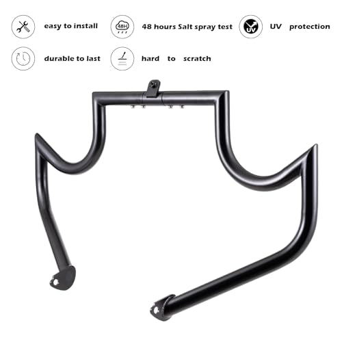Kinglemc Crash Bar Engine Guard for Harley Davidson Touring(Black-C) - color: Black-C