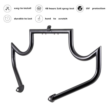 Kinglemc Crash Bar Engine Guard for Harley Davidson Touring(Black-C) - color: Black-C
