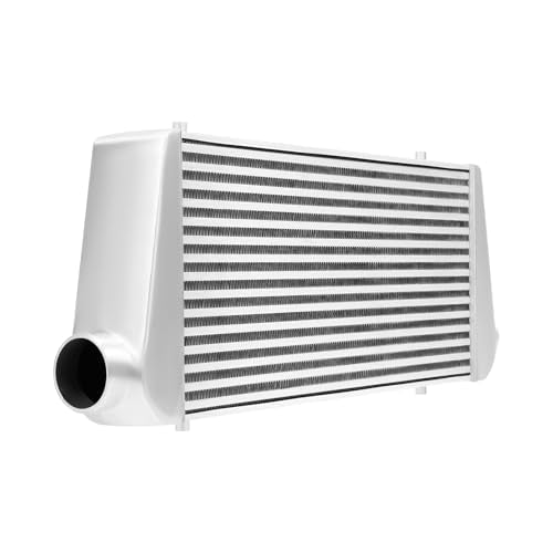 Universal Front Mount Intercooler, 3" Inlet/Outlet Aluminum Turbo Intercooler, Overall size 31"x12"x4", Coresize 24"x12"x3.5" (3" Inlet/Outlet, 31"x12"x4")