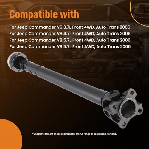 maXpeedingrods 36.69" Front Drive Shaft Propshaft Driveshaft Assembly for Jeep Commander 2006, Grand Cherokee 2005-2006 Auto Trans Replace# 938-127, 2105728AB - style: 52105728AB